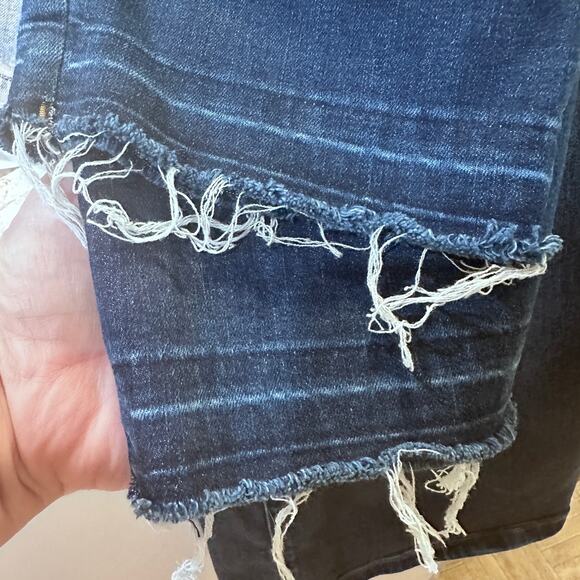 NYDJ Size 26W Ami Skinny Fit Jeans Dark Wash Lift Tuck Technology Raw Hem Ankles - Picture 7 of 11